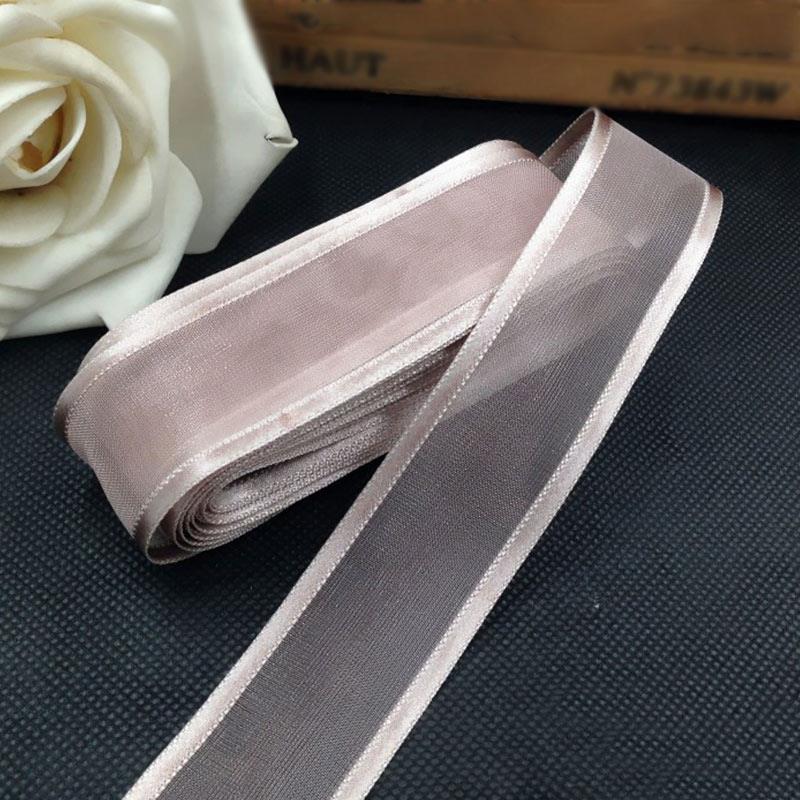 Candy Color Gauze Ribbon Satin Organza Ribbon for Wedding Party Decoration Handmade Ribbon Gift Packaging