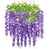 Artificial Flower Wisteria Hanging Vine For Home Decoration Plants - Purple