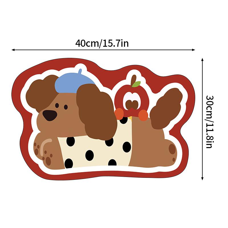 Ins Placemat Кожаный подстаканник Подносы Кухонный коврик Kawaii Dog Обеденный стол Изоляционный коврик Водонепроницаемый Обеденный стол