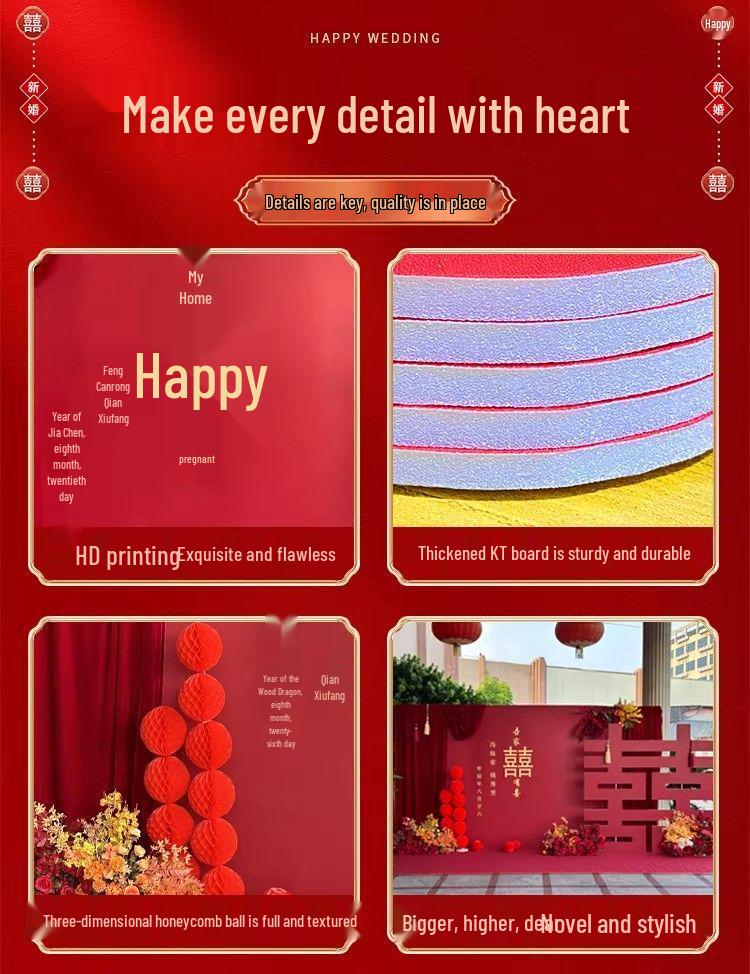 Rustic Wedding and Pre-Wedding Backdrop Decorations - Complete Set for Banquet and Photo Area