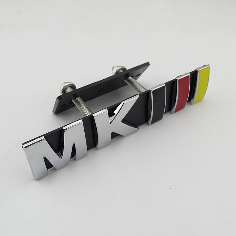 AABLB1 OEM Service MKIII Grill Emblem 2.0V 2.4T 2.6T Plastic Chrome Badge 3D Car Logo Mk3 Car Trunk Sticker For Volkswagen