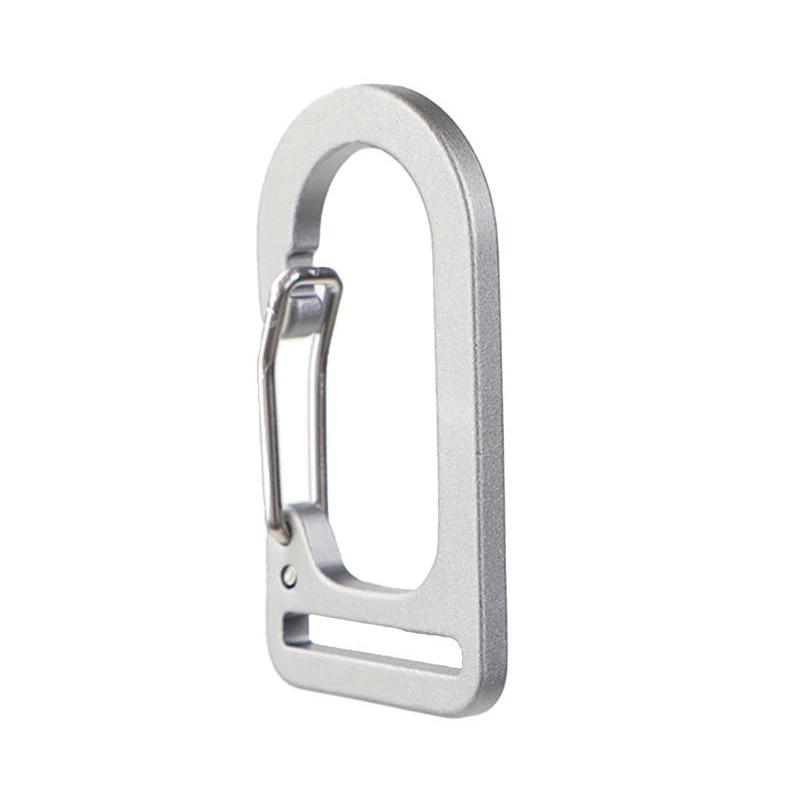 20pcs U Shape Webbing Buckle Wire Gate Carabiner Spring Snap Hook Keychain Paracord EDC Alloy Keyring for Hiking Camping Fishing