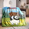 1 шт. Пледовое одеяло из фланели We Bare Bears, легкое, мягкое, теплое, для всех сезонов, для дивана, кровати, путешествий, L1029022
