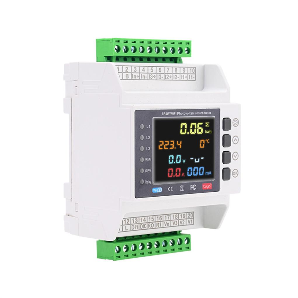 Three Phase Tuya WiFi Smart Bi-Directional Energy Meter Adapter Over Voltage