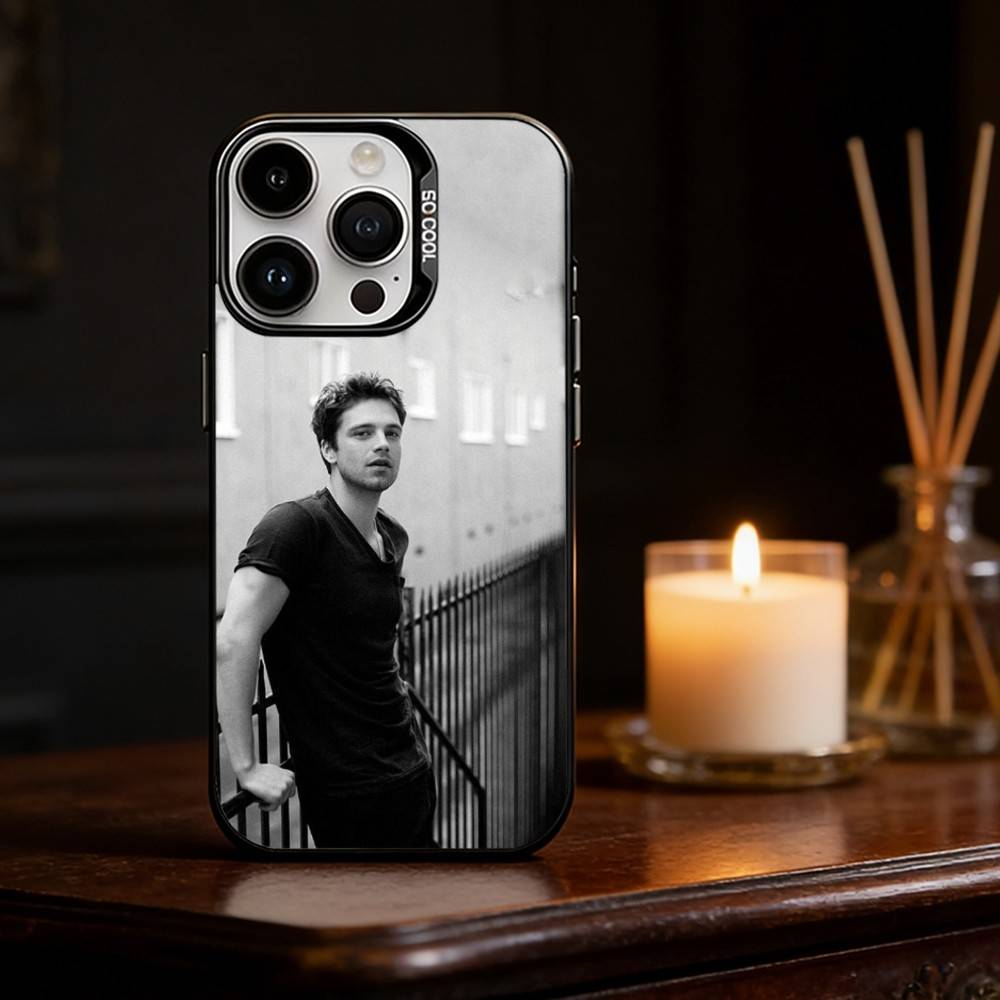 Actor S-Sebastian Stan Phone Case For iPhone 17,16,15,14,13,12,11,Pro Max,Plus Candy Silver Cover
