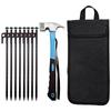 8pcs 30cm Camping Tent Legs and Hammer Set Tent Stakes Pegging Ground Nails Outdoor Camper Tourist Supplies Accessories
