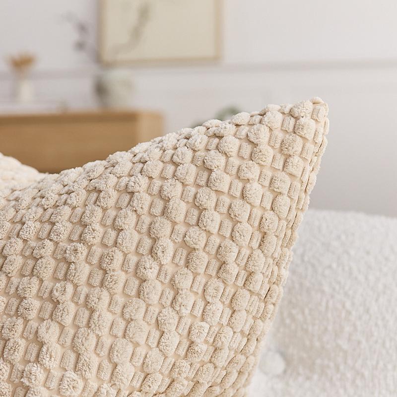 Soft Corduroy Throw Pillow Covers Solid Striped Cushion Cases For Home Sofa Living Room Bed Decoration