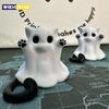 Mini Kitten Ghost Ornaments Afraid of Cute Desktop Atmosphere Halloween Feeling Send Girlfriend Cat Gift Home Decoration Crafts