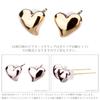 LOKUMI Сделано в 18K K18 K18 Metal Allergy Petit Heart Craft 18K Flower Heart Nickel Present Earrings, Япония, Posts, Совместимость, Серии, Женские,