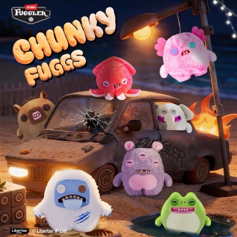 38CM Genuine Chunky Fuggs Series Plush Dolls Squishy Giant Series Ugly Funny Monster Trendy Toys Gift Round and Chubby