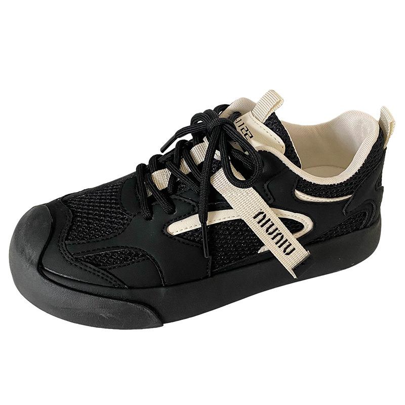 6543 латексная стелька/кожаная сетчатая вставка взрывная уродливая милая спортивная обувь кеды 2024 новые маленькие белые туфли женская обувь