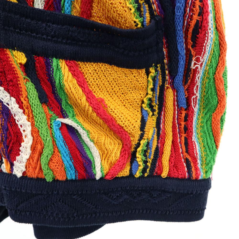 Coogi 90-е годы Сделано в Австралии Старый кардиган 3D вязки с V-образным вырезом Длинный рукав Мужской Б/у