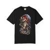 Marble Warrior Fractured Moon T-Shirt Black Front Print Comfort Colors 1717