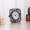 Decorative Mini Table Clock Enamel Color Clock Simple Clock Living Room Decoration Retro Metal Clock