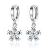 High Quality Earrings Elegant Silver Plated Earrings for Women Simple All-Match Ear Jewelry Sweet Pear Flower Earrings for Women