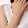 Серебряный браслет S925 в корейском стиле с четырехлистным клевером для женщин - Элегантная, Изысканная и Супер Блестящая Цепочка-Губы.