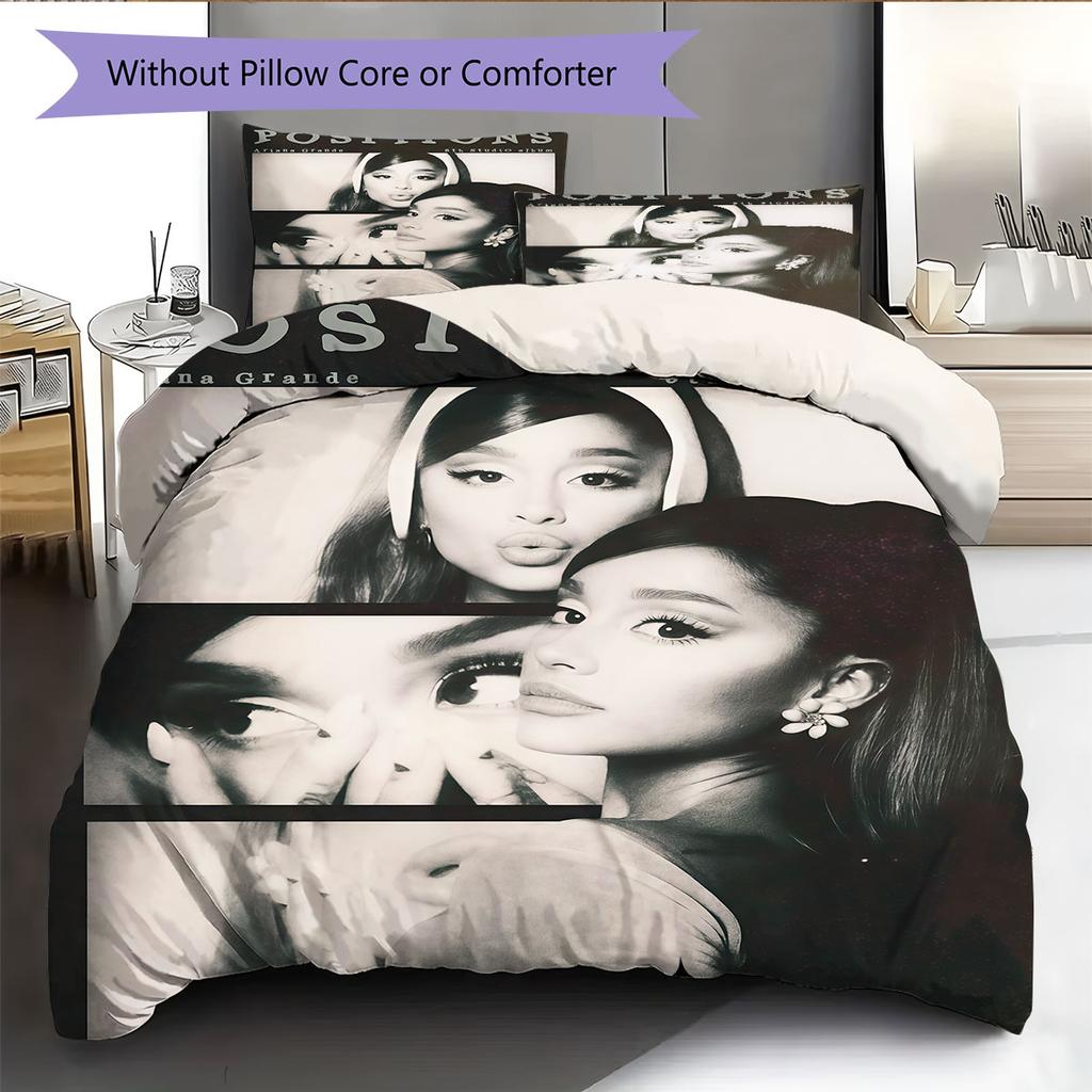 Ariana Grande Soul Bedding Quilt Set Quilt Cover Pillowcase Home Decoration Birthday Gift (1 * duvet cover + 2 * pillowcase, without core)