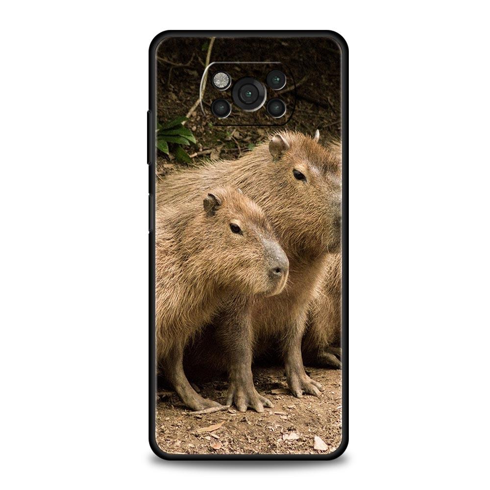 Cute Capybara For Xiaomi Poco X5 Pro Phone Case For Poco X4 X3 NFC F5 Pro F4 F3 GT M5 M4 Pro 5G M3 C51 C50 C55 Silicone Cover