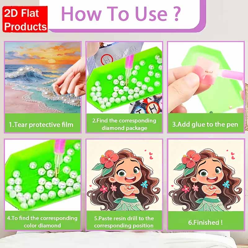 Disney Жемчужная Живопись Детство Моаны Ручная Работа DIY Жемчужные Камни Картины Поделки Особая Форма Домашний Декор Стен