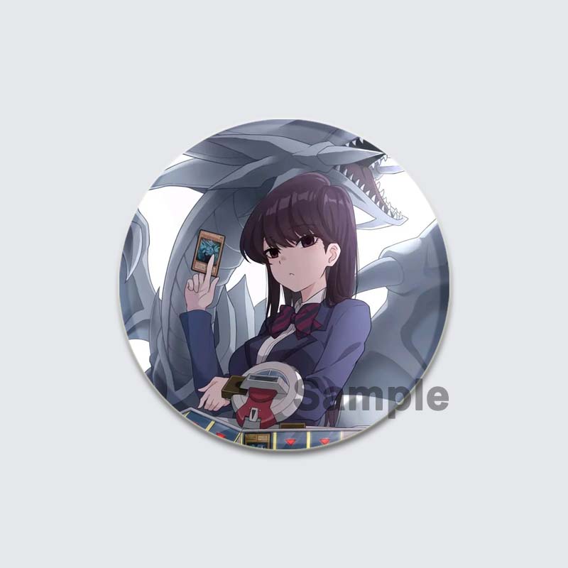 32/44/58 мм Komi Can T Communicate Круглая булавка Милая мультяшная застежка-брошь для рюкзака Аксессуары для одежды Аниме Коллекция Значков Украшения