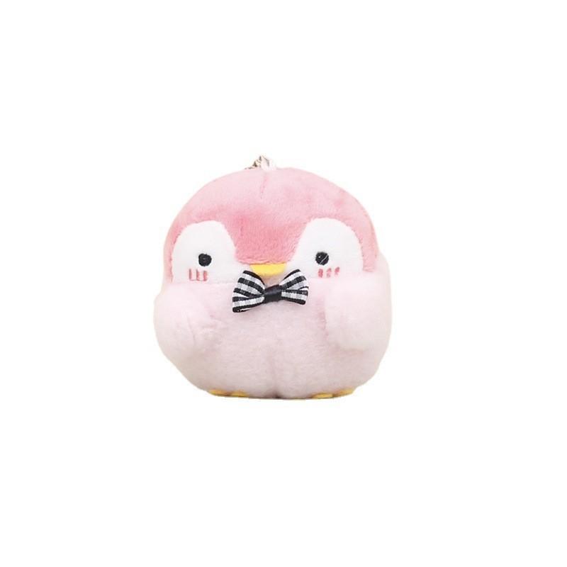 Cute Penguin Plush Keychain Short Plush Fabric Adorable Bag Charm 10cm Height
