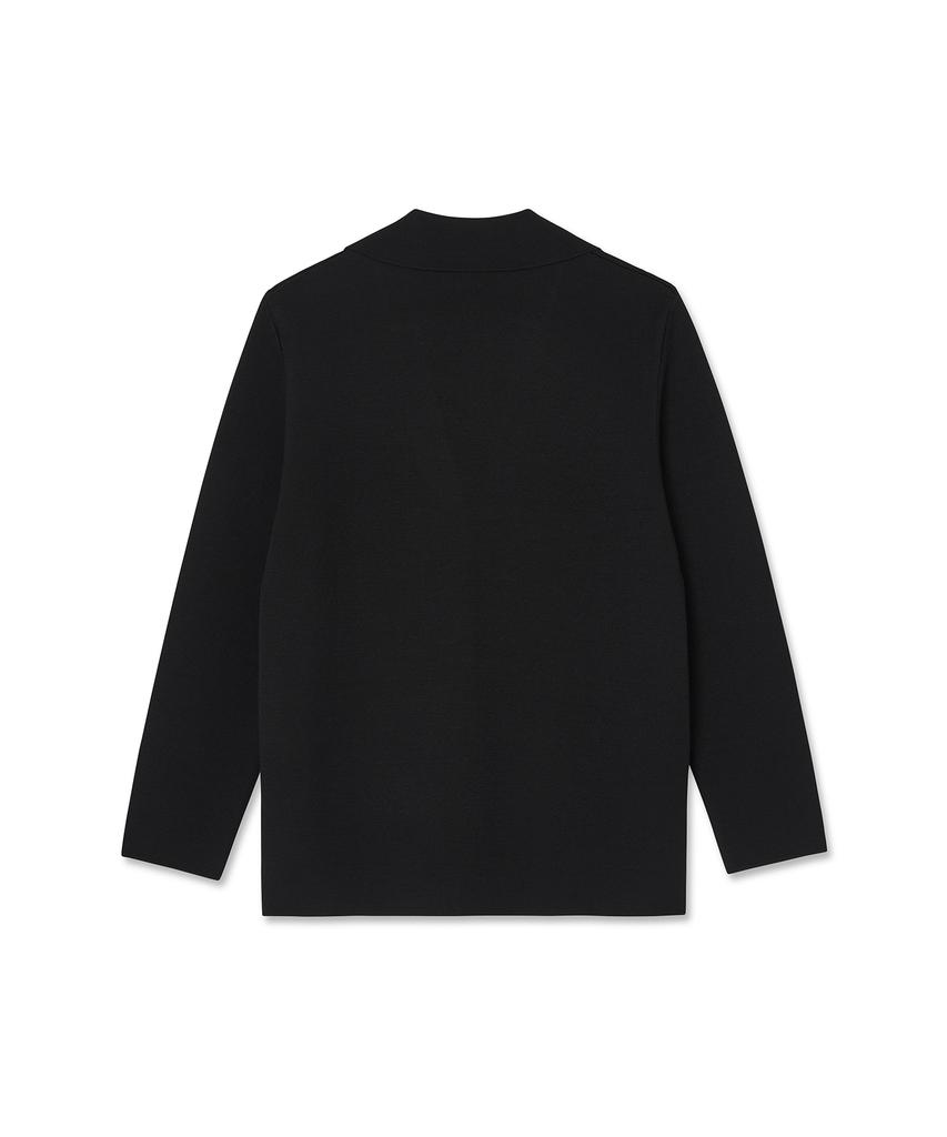 IOLO Merino Wool Milano Knit Blazer_Black