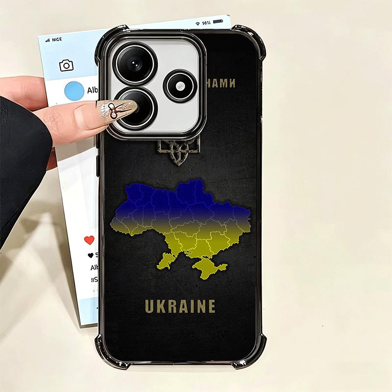 Эстетичный чехол для телефона с покрытием в стиле Украины для Xiaomi Poco X5 X6 X7 X8 Pro Max F8 Ultra F7 M8 M7 M5S Redmi 15C 15 14C 13C 13 X3 12C F6