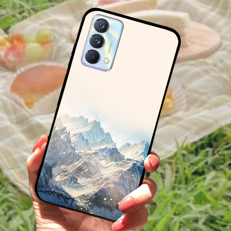 Чехол для Realme GT Master Edition Мраморный painted Cover Мягкий силиконовый ударопрочный чехол для телефона Для Realme GT Master Coque Бампер