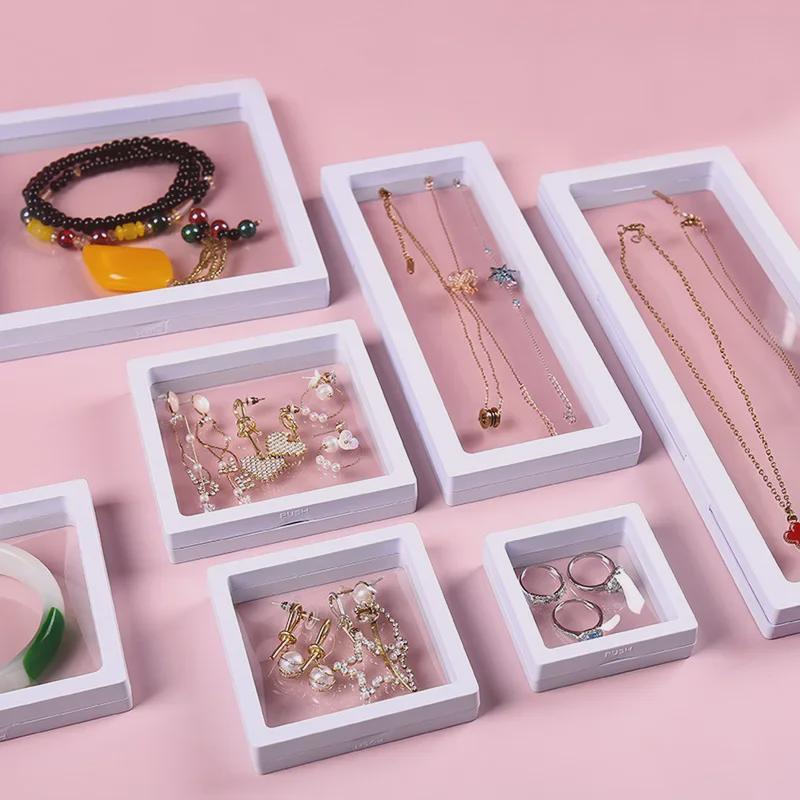 Прозрачная шкатулка для хранения ювелирных изделий: Прочная полиэтиленовая пленка, пыленепроницаемая, устойчивая к окислению для колец, подвесок и буддийских бусин