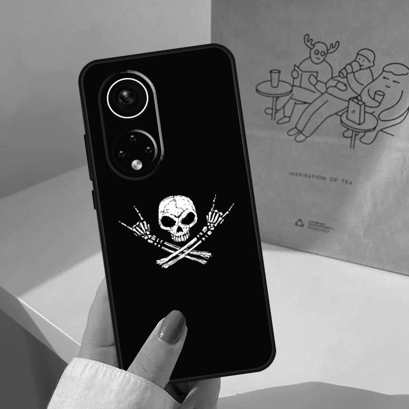 Чехол Rock and Roll Skull для Honor Magic 8 Pro 7 6 5 Lite Чехол для Honor 200 400 50 70 90 X8a X8b X9a X9b X9c
