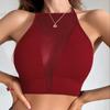 1pcs Sexy Mesh Camisole Crop Top Corset Ribbed Backless Underwear Fashion Women Casual BrassiereTank Top Bralette Lingerie