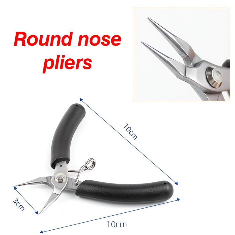 Stainless Steel Mini Needle Nose Pliers Curved Nose Pliers Jewelry Making Hand Tool Pliers for DIY Bracelet Jewelry Making Tools