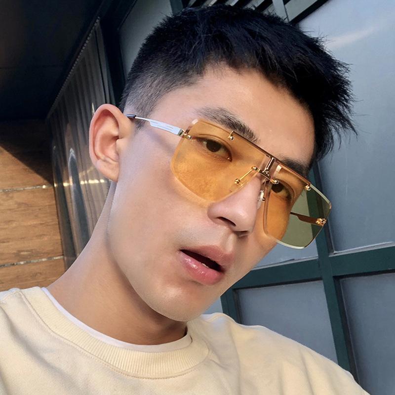 Солнцезащитные очки без оправы прямоугольной формы модные популярные женские мужские оттенки большие квадратные солнцезащитные очки для женщин мужчин летние для путешествий очки