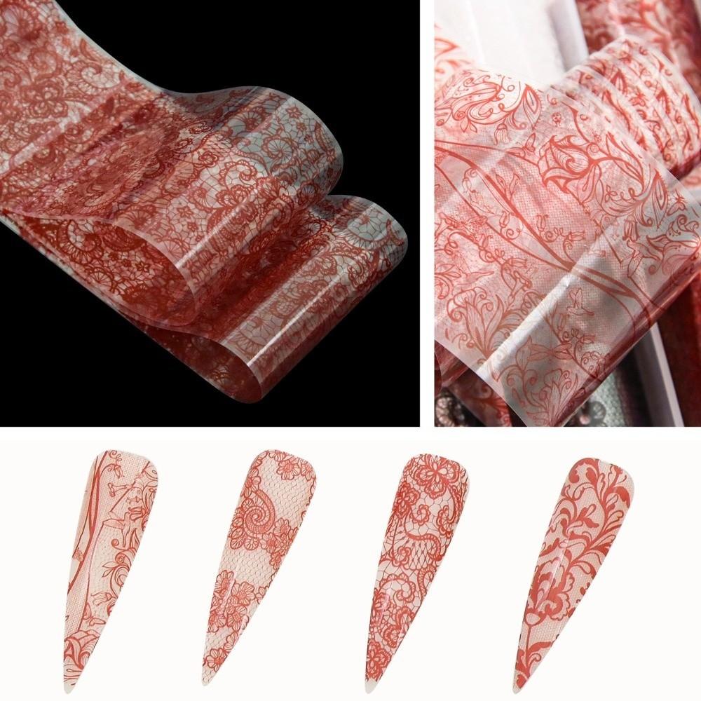 Black White Nail Foils Lace Design Nail Art Stickers Professional Nail Stickers  Nail Decoration