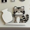 1-10PCS New Cat Pushing Vase Magnets Home Decor Fridge Magnet Cat Whisker Collection Memorial Box Home Office Decor For Gift