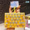 Keyboard Keychain 1Pcs 26 Grids Cute Sea Animal Square Plastic Pendant Portable Decor for Key Handbag Student Gift