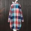 Women Casual Plaid Shirt Fashion Oversized  Loose Button Outdoorwear Tunic Shirt Blouse Female Long Sleeve Beach Sun Tops