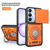 Противоскользящий бронированный чехол для Realme C100 4G C100x C100i Слайдер Защитное кольцо для камеры Подставка Рамка из ТПУ Пластиковая крышка для телефона Fundas