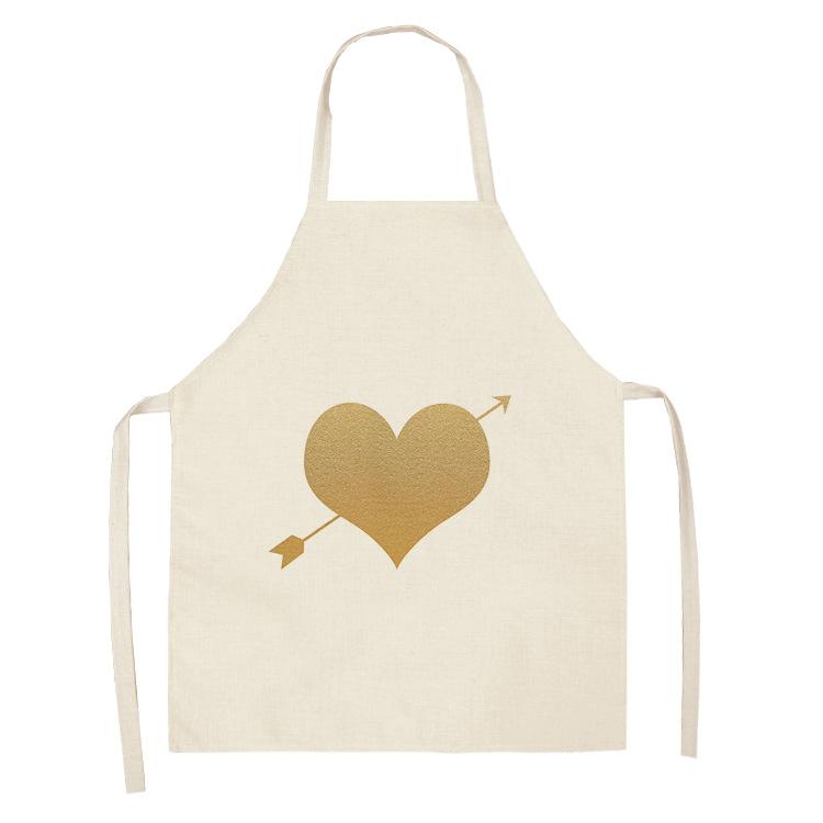 Eyelashe Love Pattern Aprons Home Cooking Kitchen Apron Cook Linen Adult Bibs Waist Baking Barista Aprons Cleaning Tools Tablier