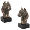 American Staffordshire Terrier, Amstaff III - Dog Statue, Bust On Stone Base, Sculpture, Trophy for Dog Show by Brand