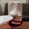 Handmade Funny Face Tissue Holder with 3D Nose and Mouth Design, Unique Tissue Box Dispenser for Bedroom Bathroom, Fun Gag Gift