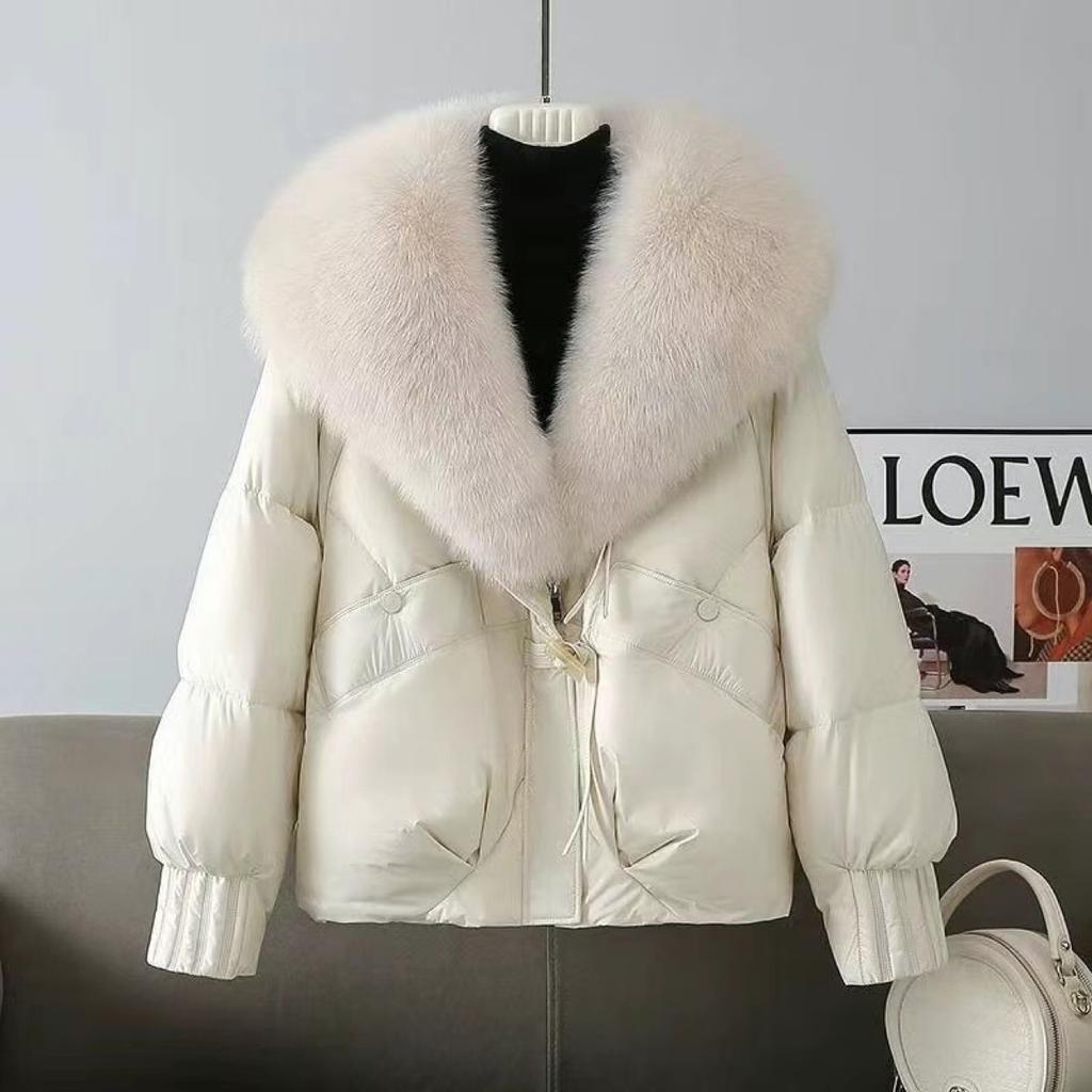 Fashion Loose Casual Cotton Clothes Women's 2025 Winter New Fashion Warm Big Fur Collar Temperament Jacket