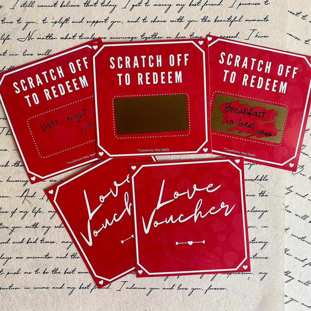 5 шт. Подарочный сертификат на день рождения, подарочные купоны на романтическую годовщину, мотивирующие подарочные карты для парня или девушки