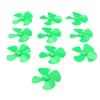 10Pcs 80mm 4 Blades Propeller Plastic DIY Rotating Toy Model Accessories with 2mm Hole XR?149Green