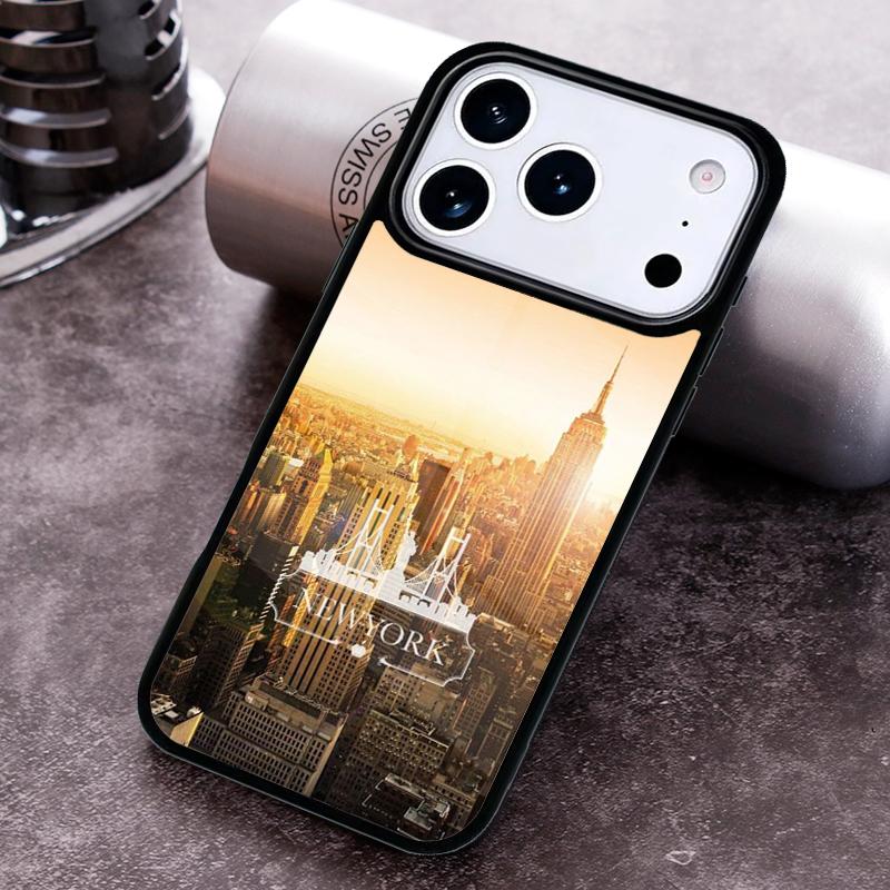 Чехол для телефона Нью-Йорк для iPhone 17 16 15 Pro Max Air 14 13 12 11 Plus Ударопрочный Capa Чехол