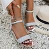 Fashion Ladies Shoes 2024 Hot Sale Buckle Strap Women's Sandals Fashion Peep Toe Daily Sandals Women High Quality Solid Flat Slippers
