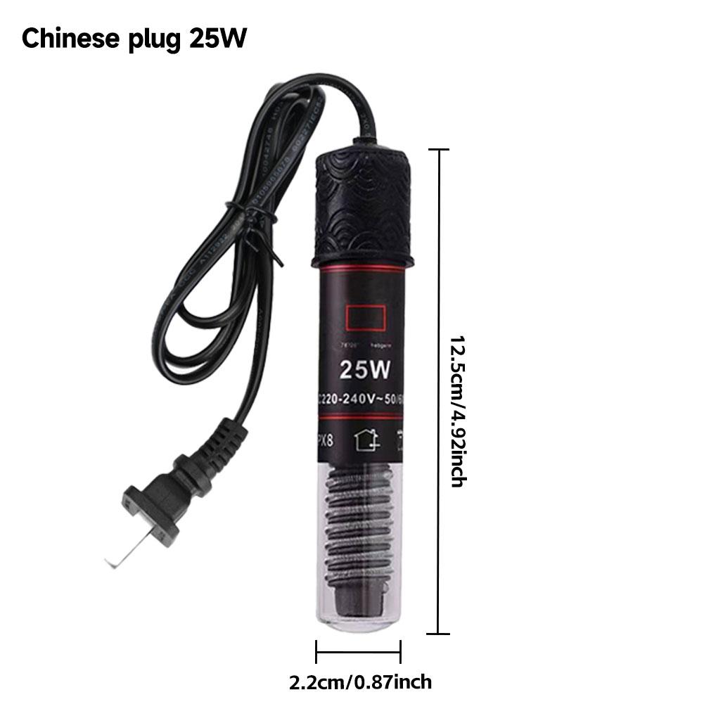 Мини-нагреватель для аквариума Безопасный для креветок/черепах/рыб/рептилий 27-26℃ Термостат Нагреватель для баскинга в аквариуме Нагреватель для маленького аквариума