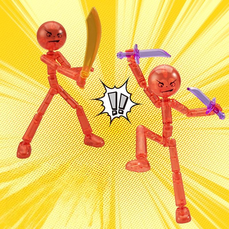 1 Набор Новая Фигурка Действия Stickman Собранный Робот Подвижный 3D Печать Манекен Многосуставной Stickman Игрушка