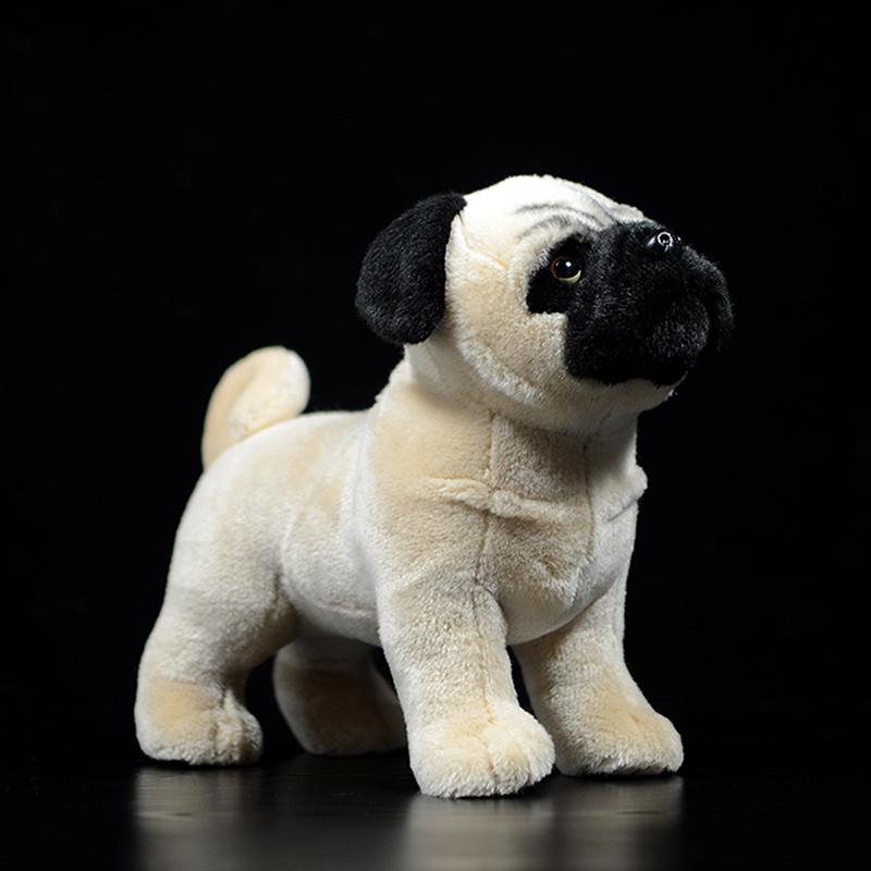Lifelike Standing Pug Dog Plush Toys Soft Dog Stuffed Animals Toy Birthday Christmas Gifts For Kids