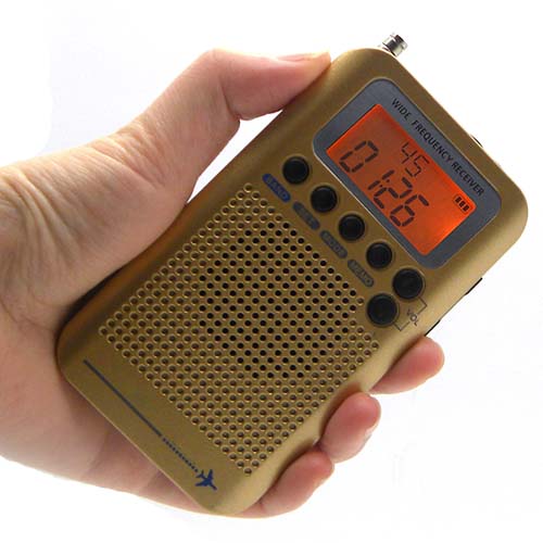 2025 Aircraft FullBand VHF Radio Portable FM AM SW Radio VHF CB 30-223MHZ 25-28MHZ Air 118-138MHZ with Dual Alarm Clock